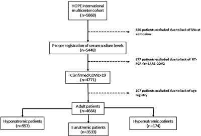 Prognostic Impact of Hyponatremia and Hypernatremia in COVID-19 Pneumonia. A HOPE-COVID-19 (Health Outcome Predictive Evaluation for COVID-19) Registry Analysis